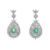 Radiant Emerald and Diamond Bridal Jewelry Set