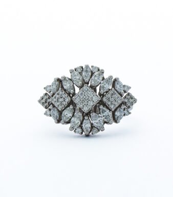 Diamond Art Deco Statement Ring