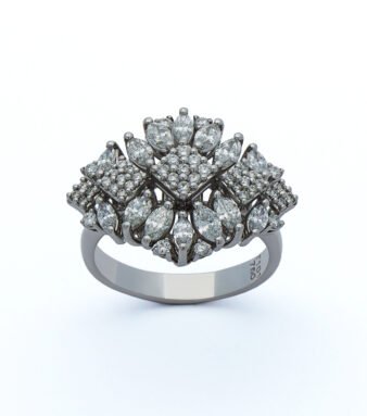 Diamond Art Deco Statement Ring