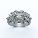 Luxurious Diamond Floral Dome Ring