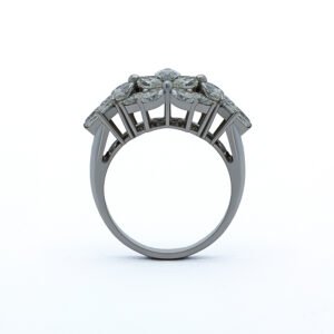 Luxurious Diamond Floral Dome Ring