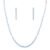 Elegant Diamond-Cut Tennis Necklace and Bar Earrings Set2