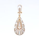 Radiant Gold and Mother-of-Pearl Teardrop Earrings