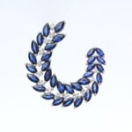 Graceful Sapphire and Diamond Crescent Earrings