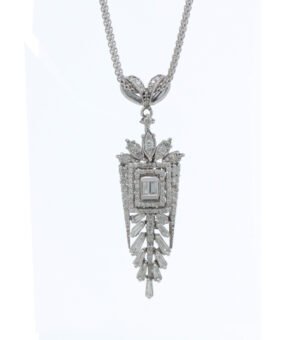 Deco-Inspired Statement Pendant Necklace
