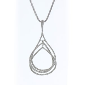 Teardrop Zirconia Pendant Necklace