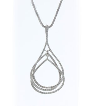 Teardrop Zirconia Pendant Necklace