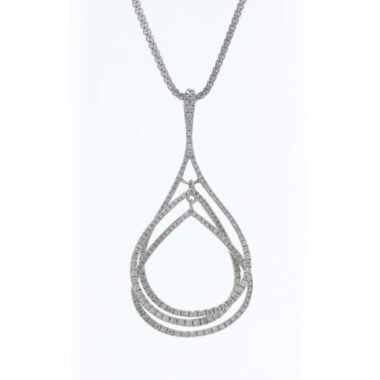 Teardrop Zirconia Pendant Necklace
