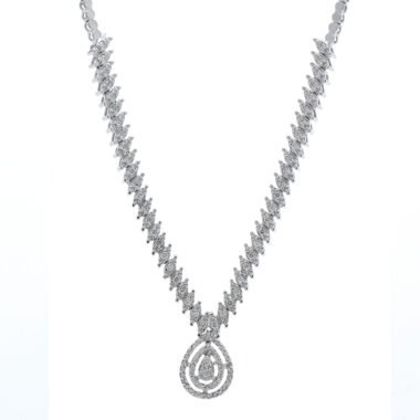 Luxury Silver Spiral Teardrop Jewelry Set