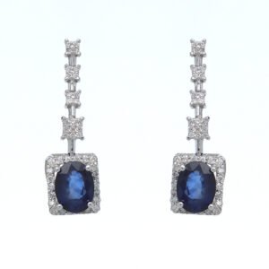 Royal Blue Sapphire & Zirconia Jewelry Set