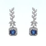 Majestic Blue Sapphire & Zirconia Necklace & Earrings Set