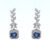 Majestic Blue Sapphire & Zirconia Necklace & Earrings Set
