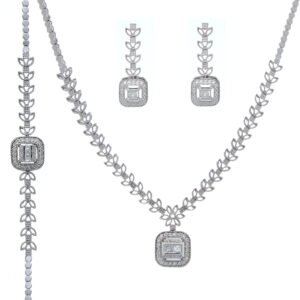 Princess Cut Zirconia Jewelry Set