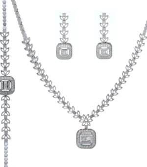 Princess Cut Zirconia Jewelry Set