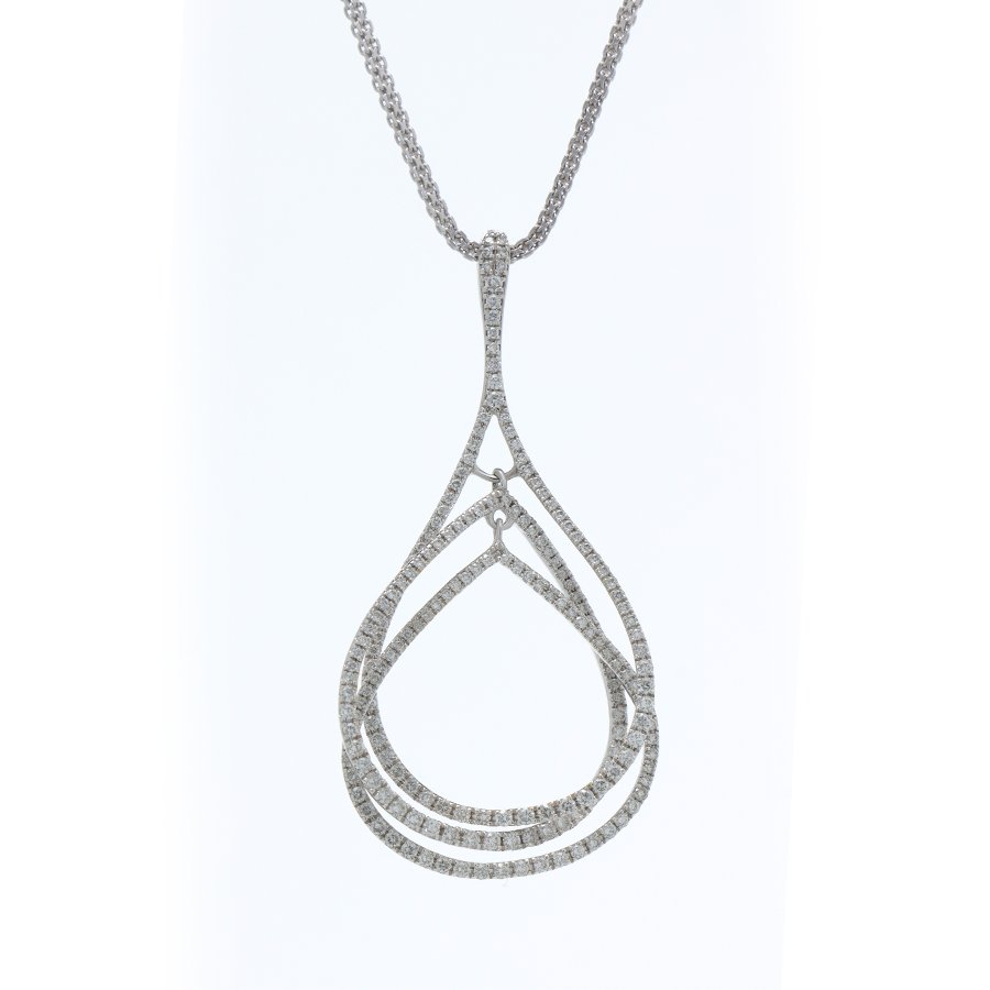 Teardrop Zirconia Pendant Necklace