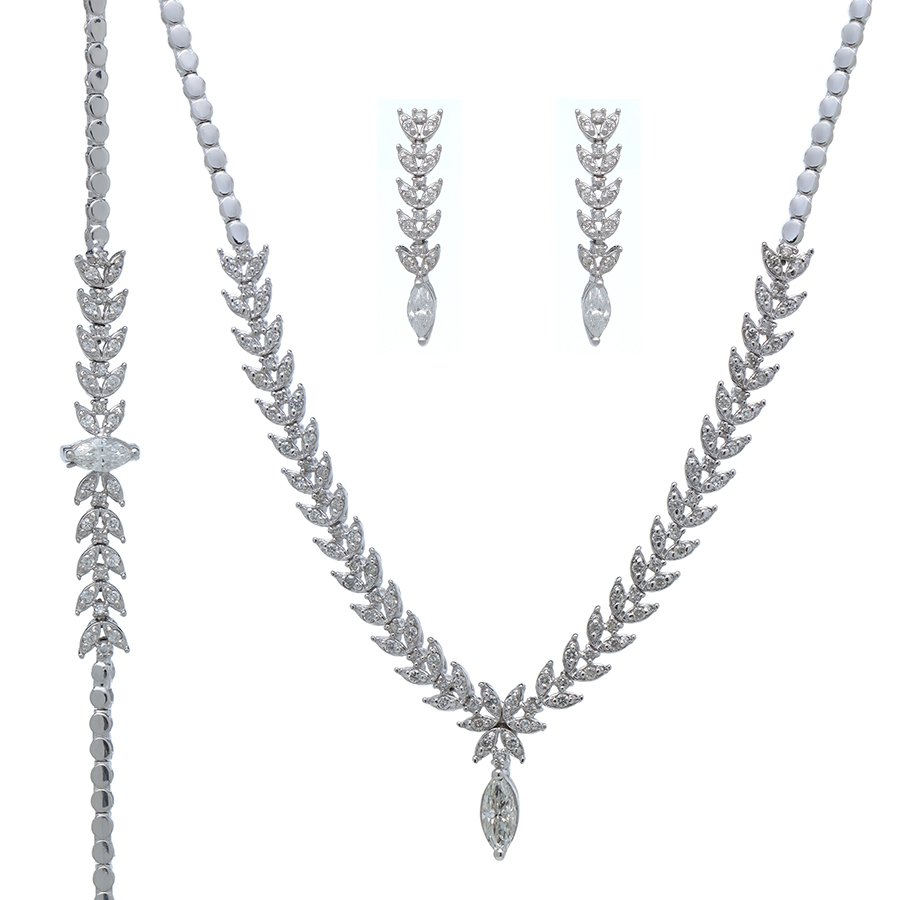 Marquise Cut Zirconia Jewelry Set